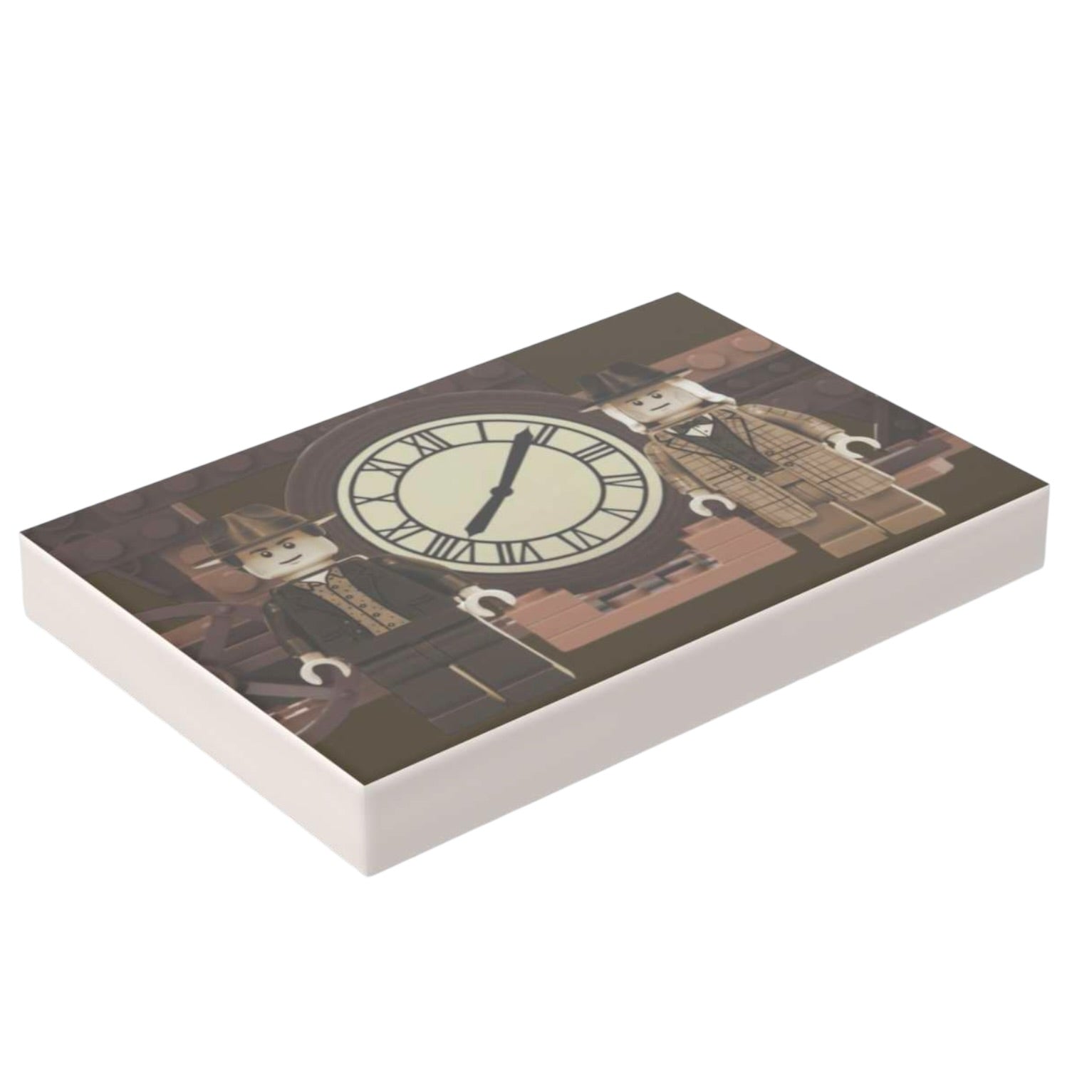 Bedruckte LEGO® Fliese 2x3 - Zurück in die Zukunft™ 'Marty und Doc im Wilden Westen'