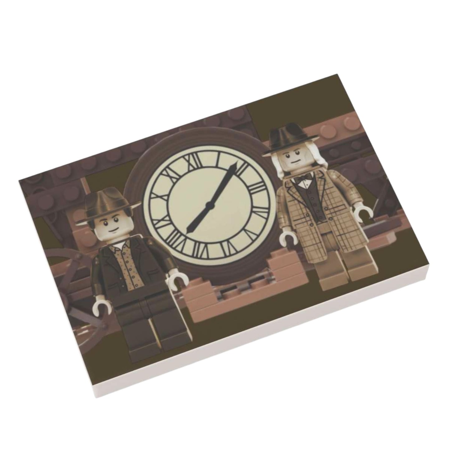 Bedruckte LEGO® Fliese 2x3 - Zurück in die Zukunft™ 'Marty und Doc im Wilden Westen'