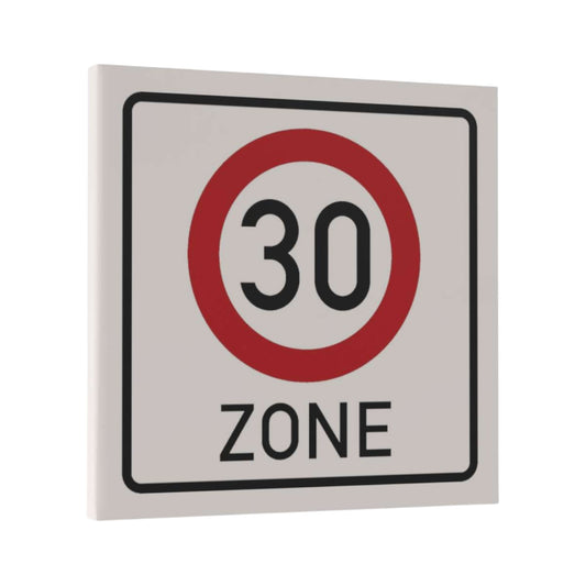 Bedrucktes LEGO® Schild mit Clip 2x2 - 30 Zone Anfang