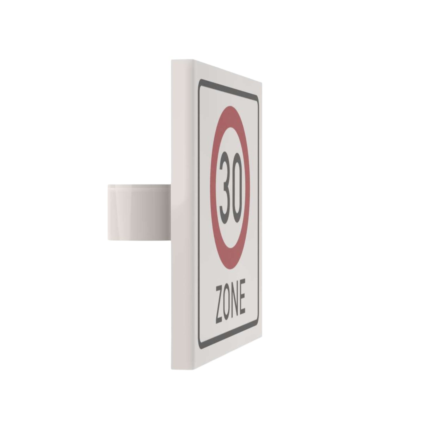 Bedrucktes LEGO® Schild mit Clip 2x2 - 30 Zone Anfang