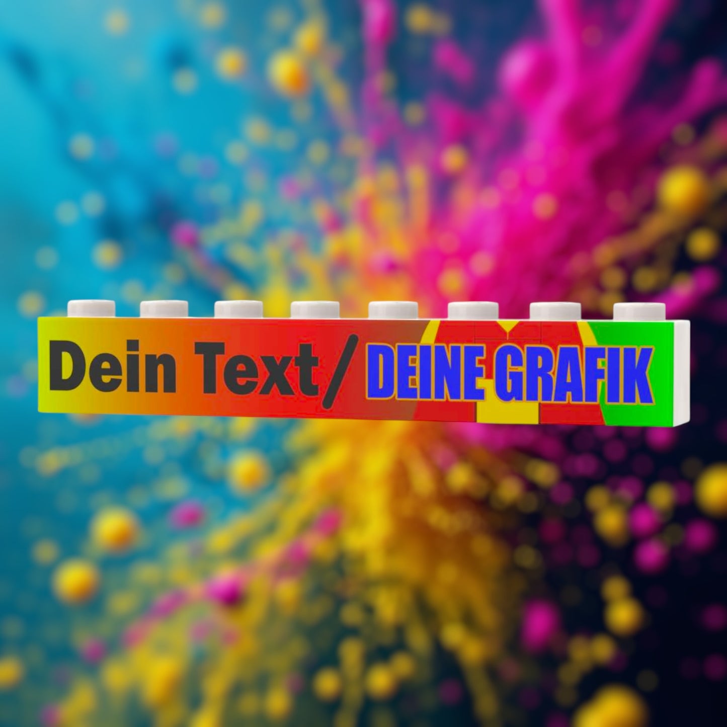 Custom Print LEGO® Stein 1x8 mit deinem Motiv