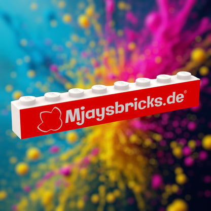 Custom Print LEGO® Stein 1x8 mit deinem Motiv