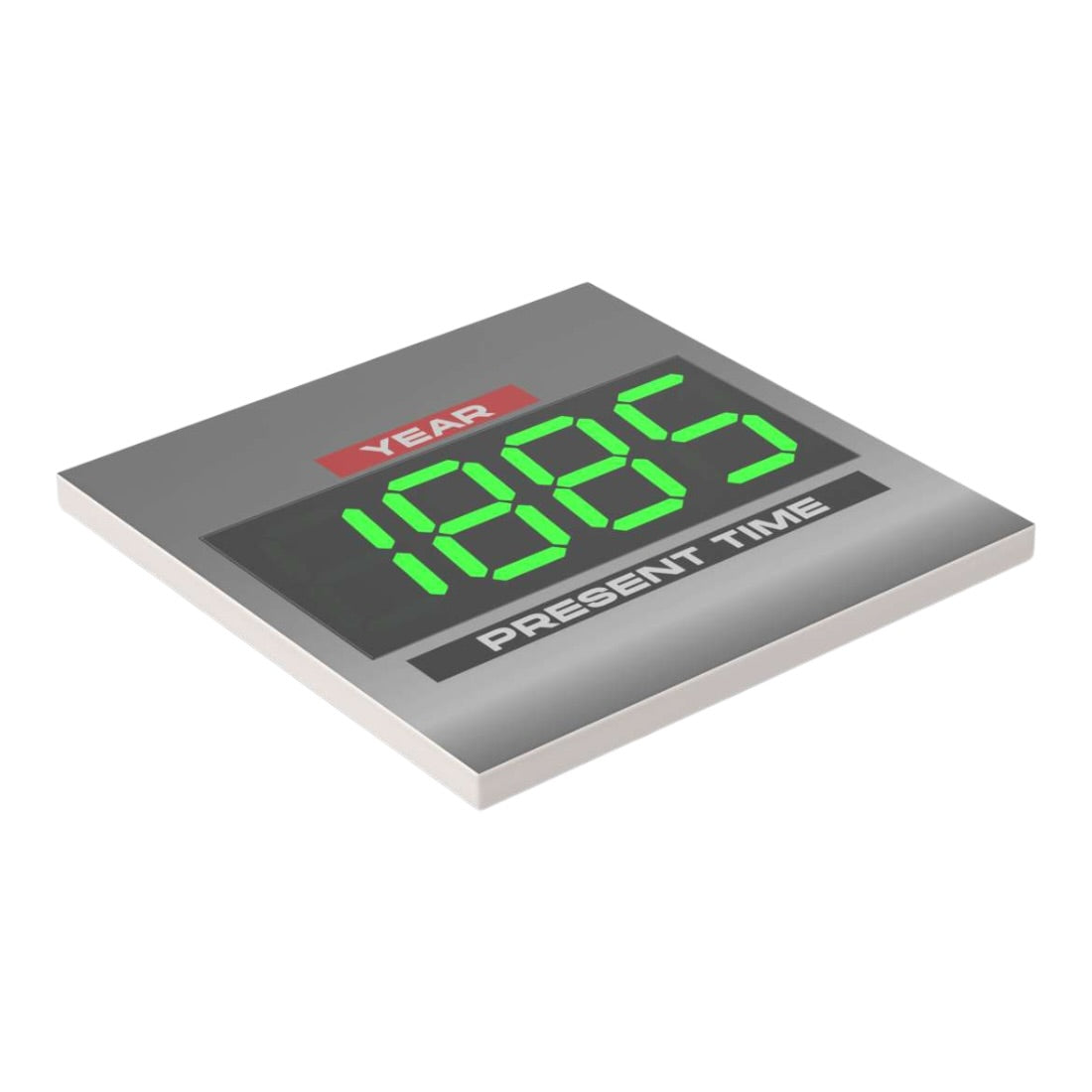 Bedruckte LEGO® Fliese 6x6 - Zurück in die Zukunft™ '1885 PRESENT TIME'