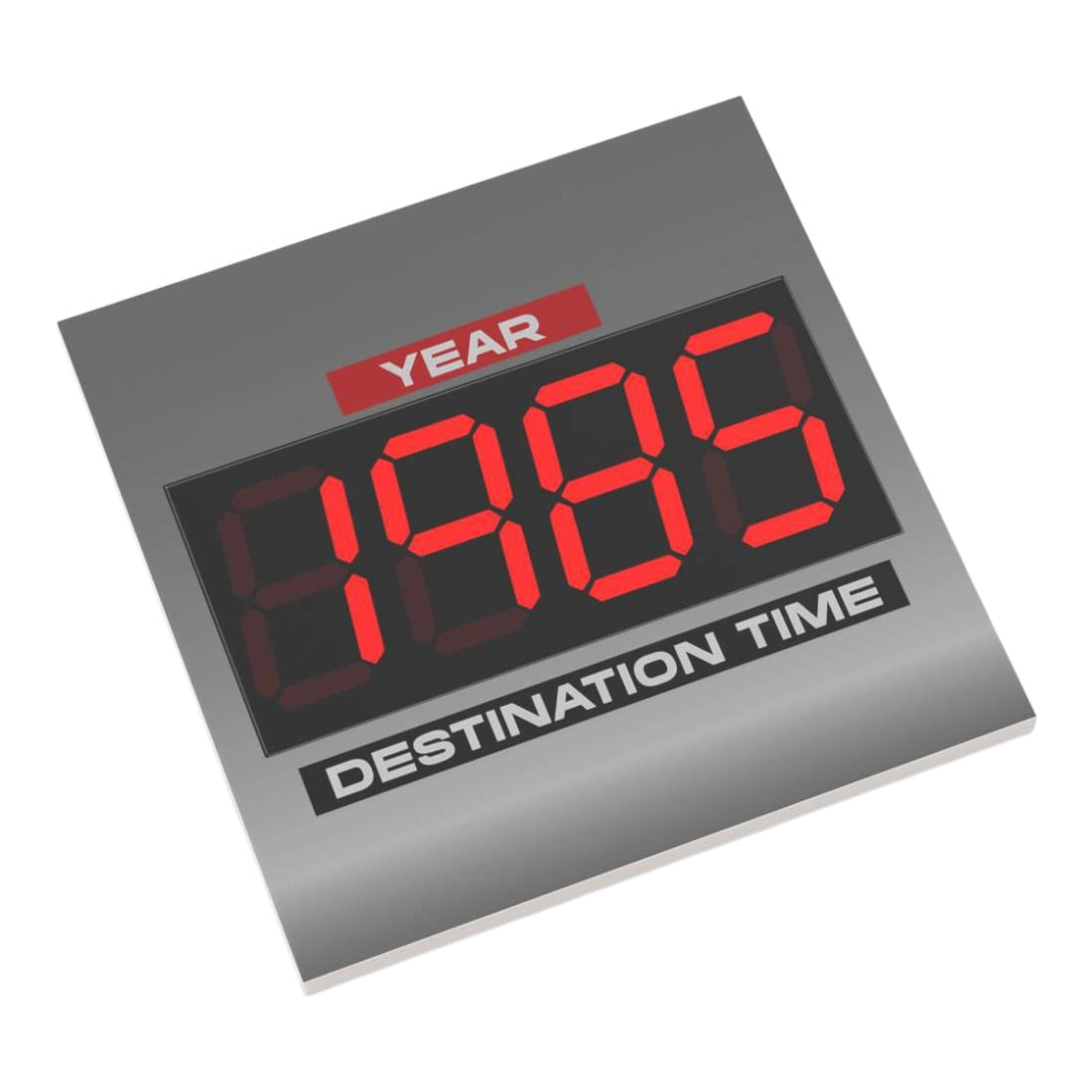 Bedruckte LEGO® Fliese 6x6 - Zurück in die Zukunft™ '1985 DESTINATION TIME'