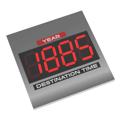 Bedruckte LEGO® Fliese 6x6 - Zurück in die Zukunft™ '1885 DESTINATION TIME'