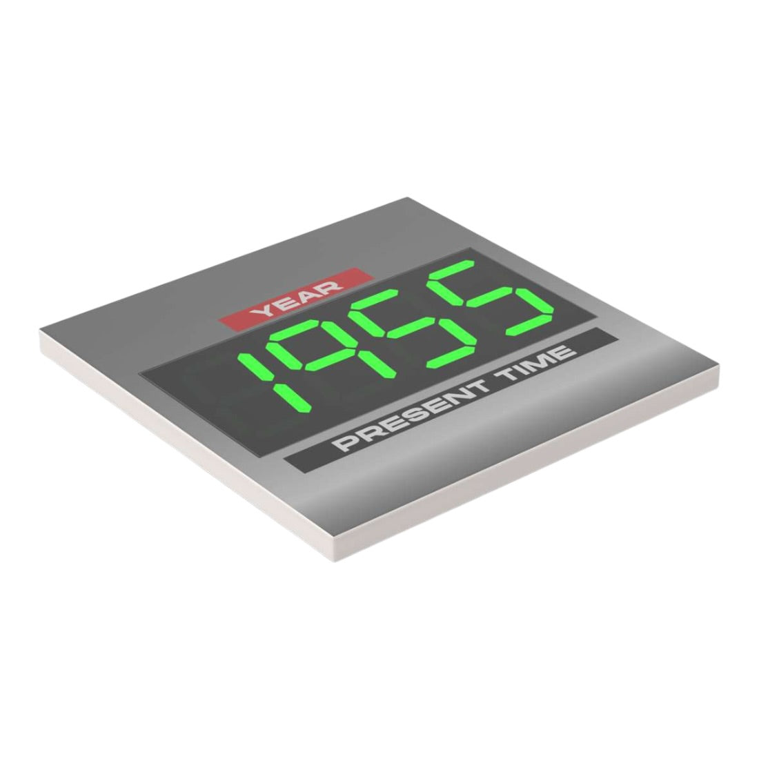 Bedruckte LEGO® Fliese 6x6 - Zurück in die Zukunft™ '1955 PRESENT TIME'