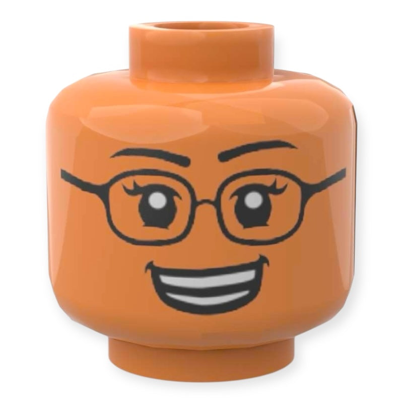 LEGO® Minifiguren Kopf 3867 Doppelseitig - Weiblich mit Brille