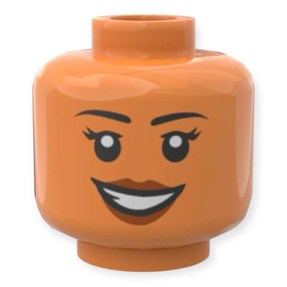 LEGO® Minifiguren Kopf 3871 Doppelseitig - Weiblich lächelnd mit Grübchen