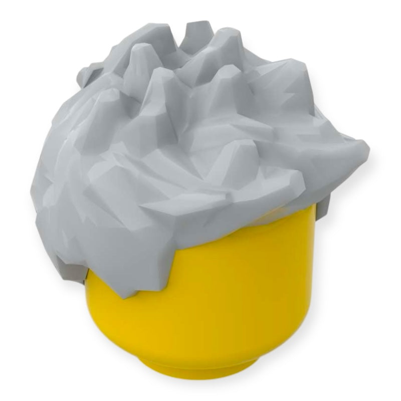 LEGO® Minifigur Frisur Nr 18 - Stachelig - Hellgrau