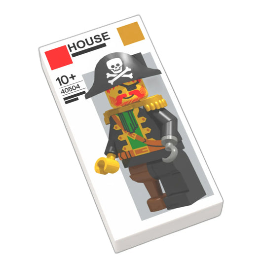 Bedruckte LEGO® Fliese 1x2 - Große Minifigur in Klein 40504