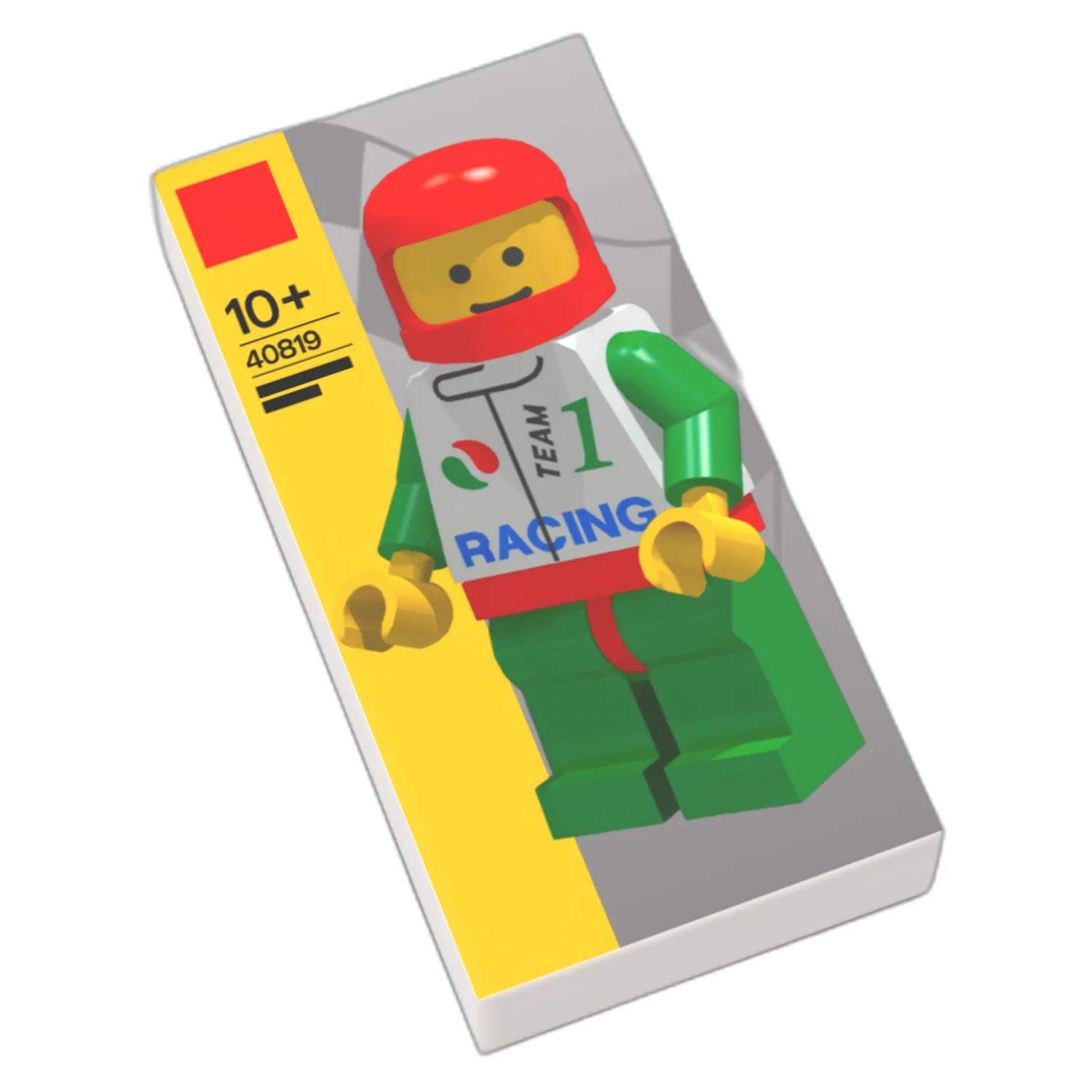 Bedruckte LEGO® Fliese 1x2 - Große Minifigur in Klein 40819