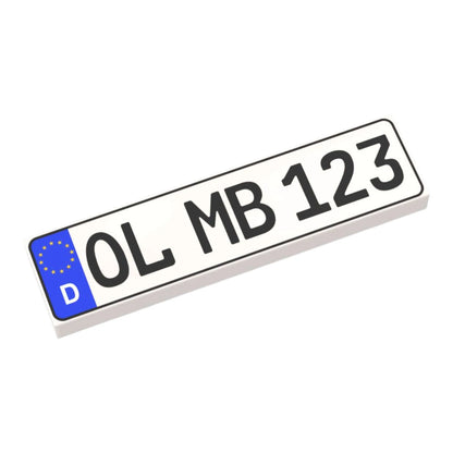 Individuelles LEGO® Kfz-Kennzeichen / Nummernschild