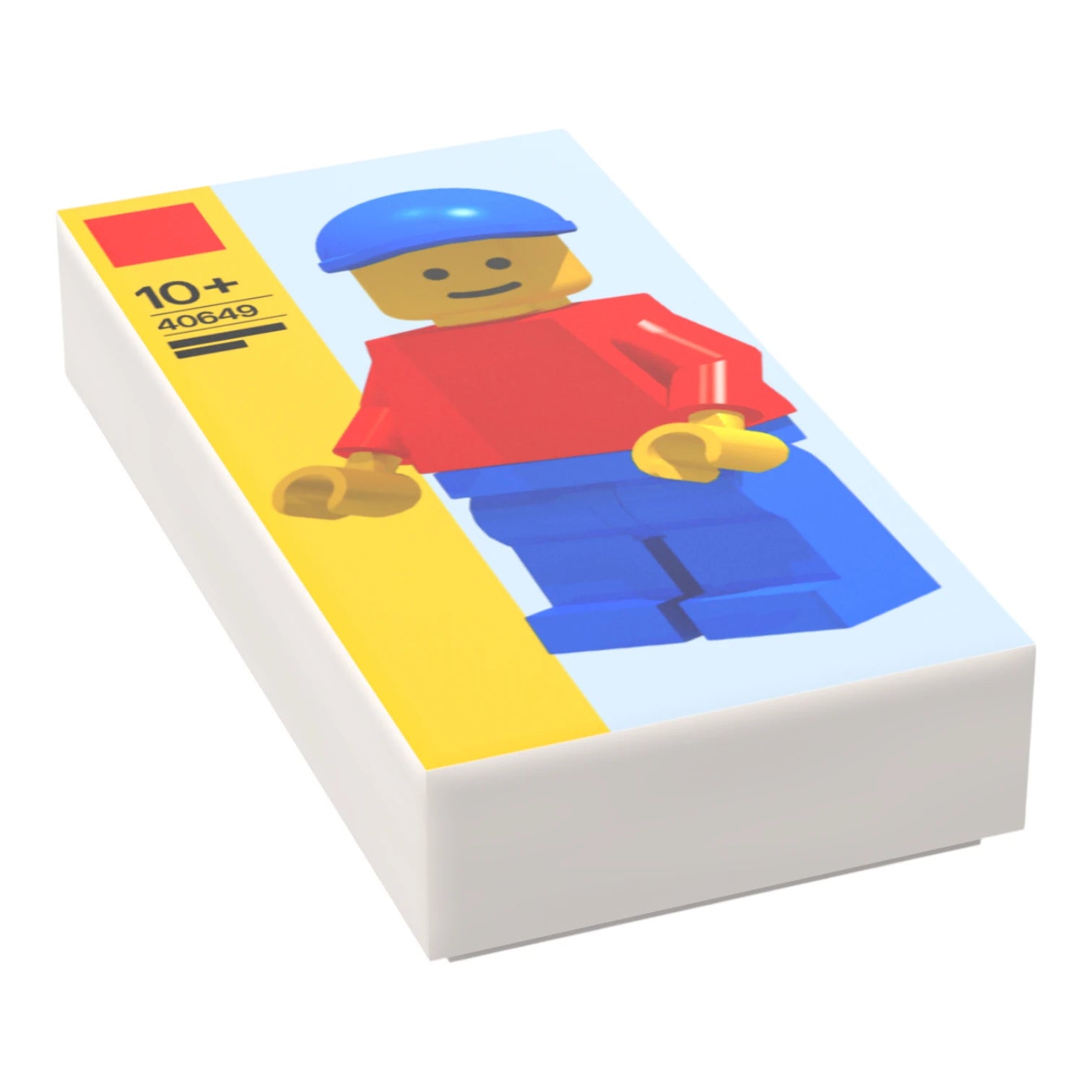 Bedruckte LEGO® Fliese 1x2 - Große Minifigur in Klein 40649