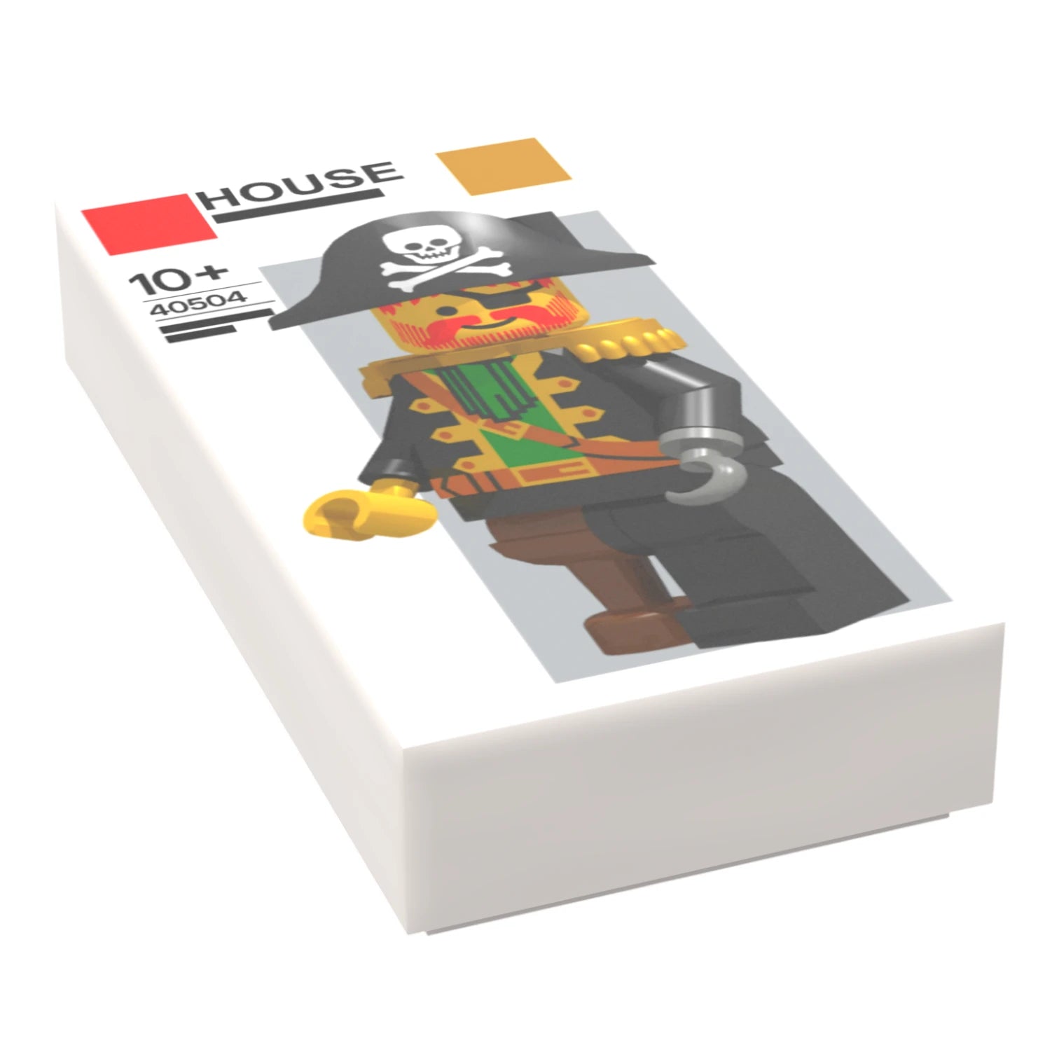 Bedruckte LEGO® Fliese 1x2 - Große Minifigur in Klein 40504