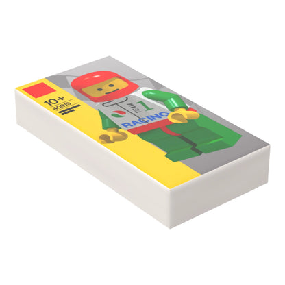 Bedruckte LEGO® Fliese 1x2 - Große Minifigur in Klein 40819