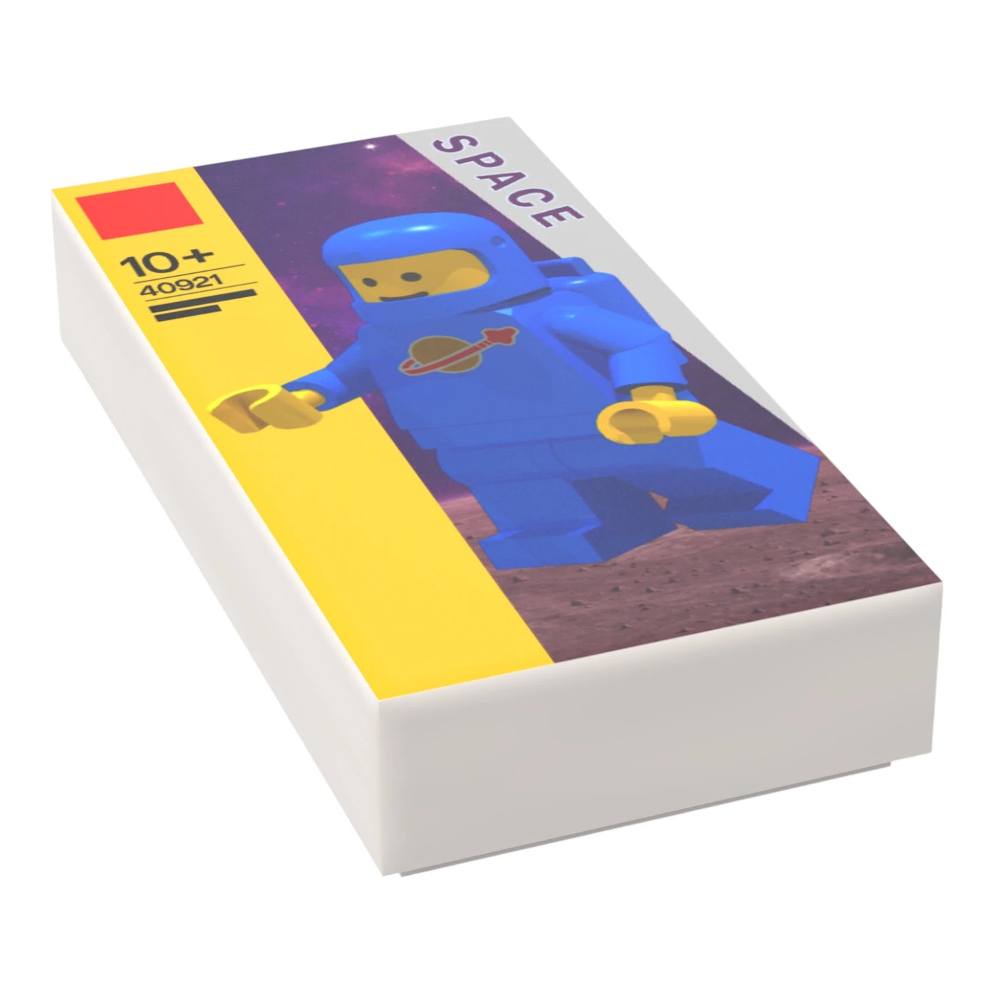 Bedruckte LEGO® Fliese 1x2 - Große Minifigur in Klein 40921