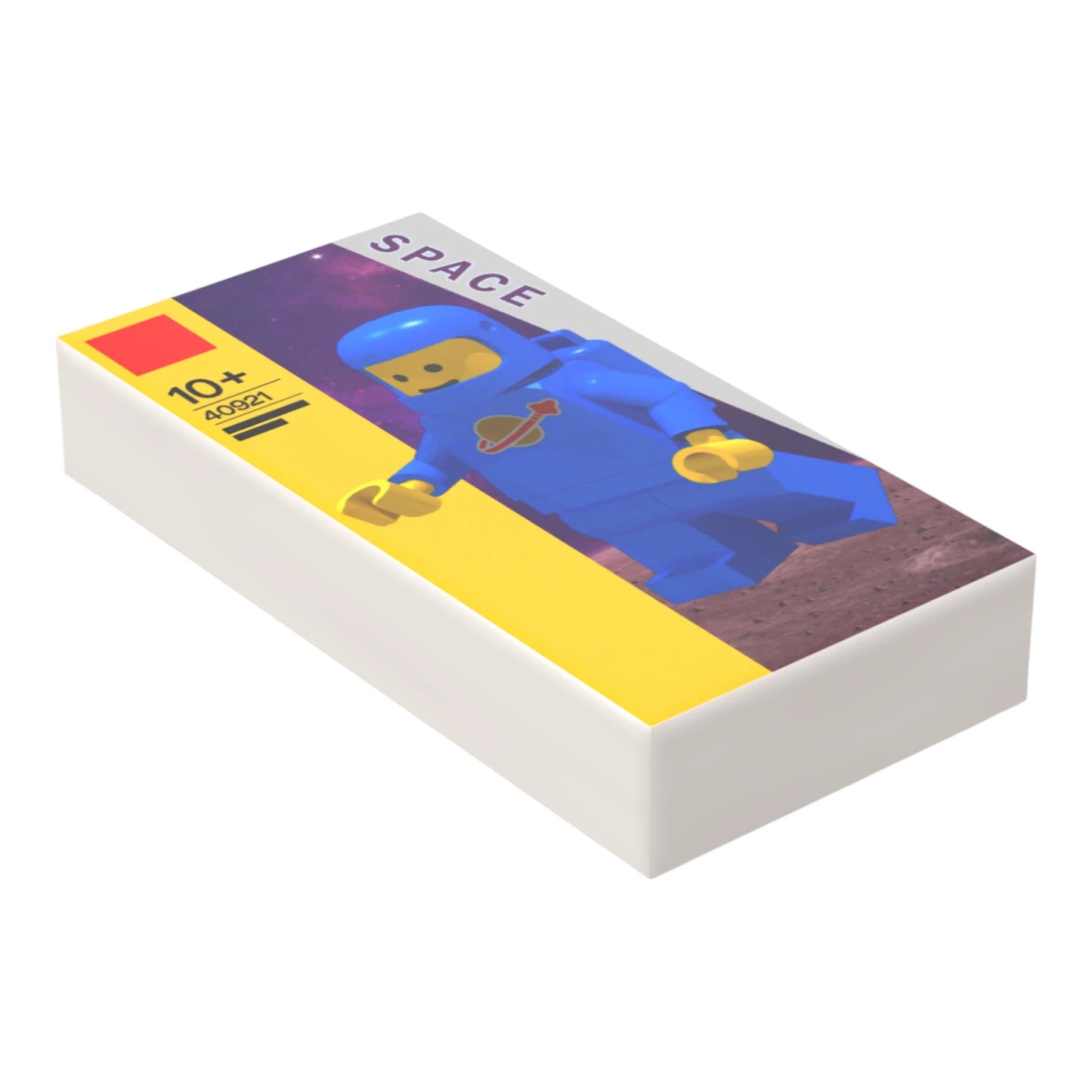 Bedruckte LEGO® Fliese 1x2 - Große Minifigur in Klein 40921