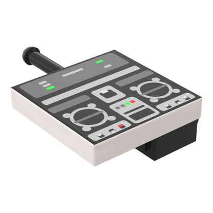 Bedruckte LEGO® Fliese 2x2 - Zurück in die Zukunft™ 'Fernbedienung für die Zeitmaschine'