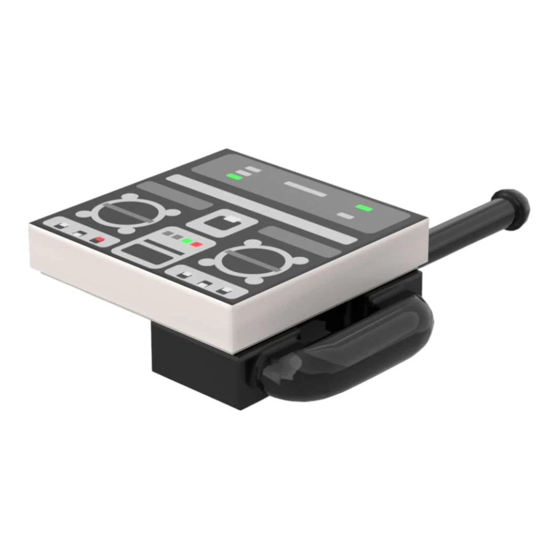 Bedruckte LEGO® Fliese 2x2 - Zurück in die Zukunft™ 'Fernbedienung für die Zeitmaschine'