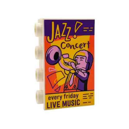 LEGO Panel 1x4x2 - Jazz Concert live music