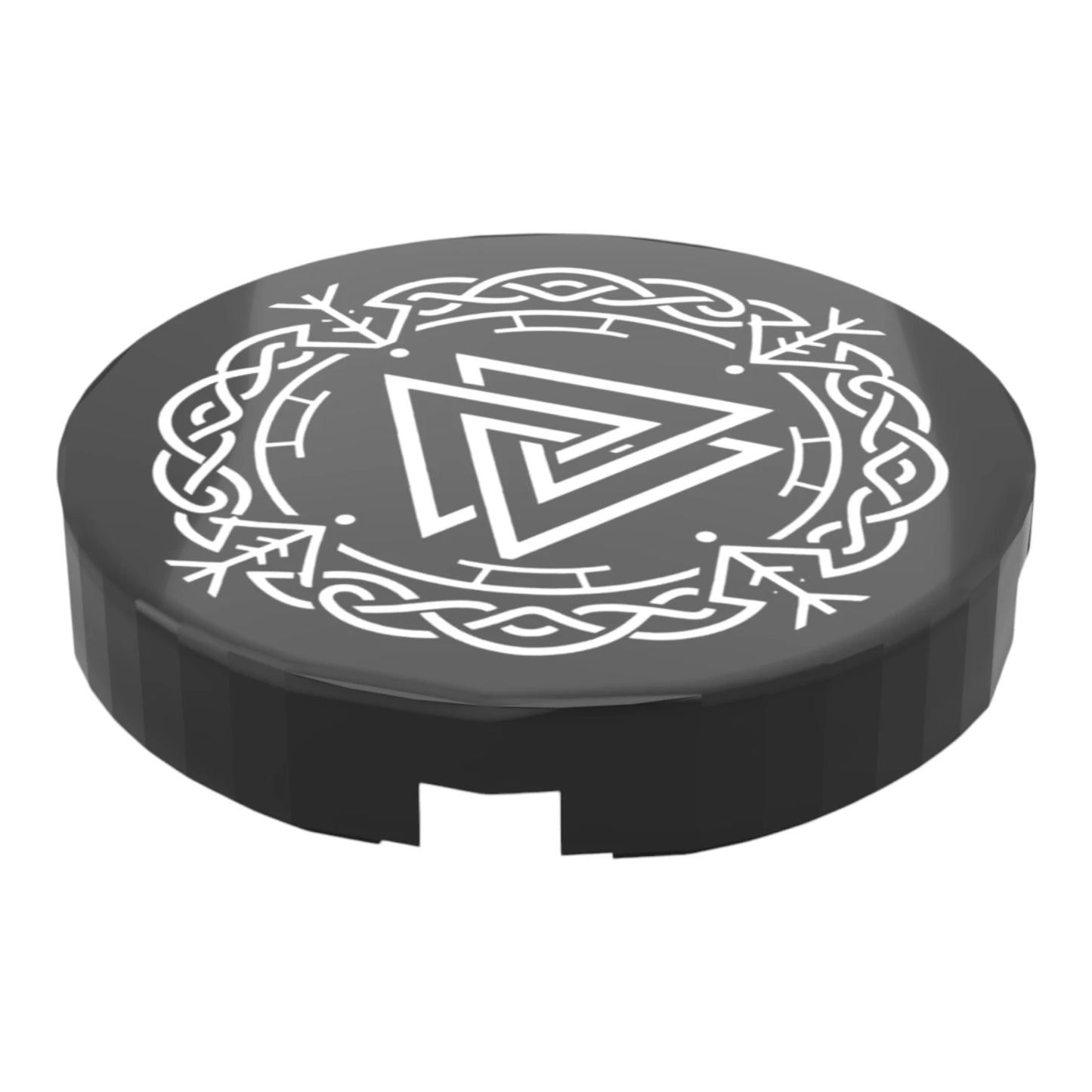 Bedruckte LEGO® Fliese 2x2 - Wikinger Symbol 10 'Valknut'