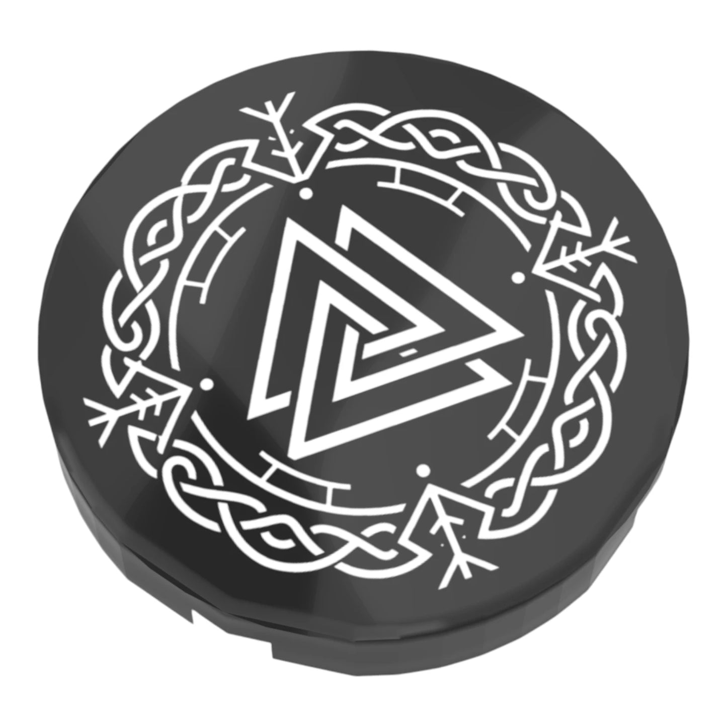 Bedruckte LEGO® Fliese 2x2 - Wikinger Symbol 10 'Valknut'