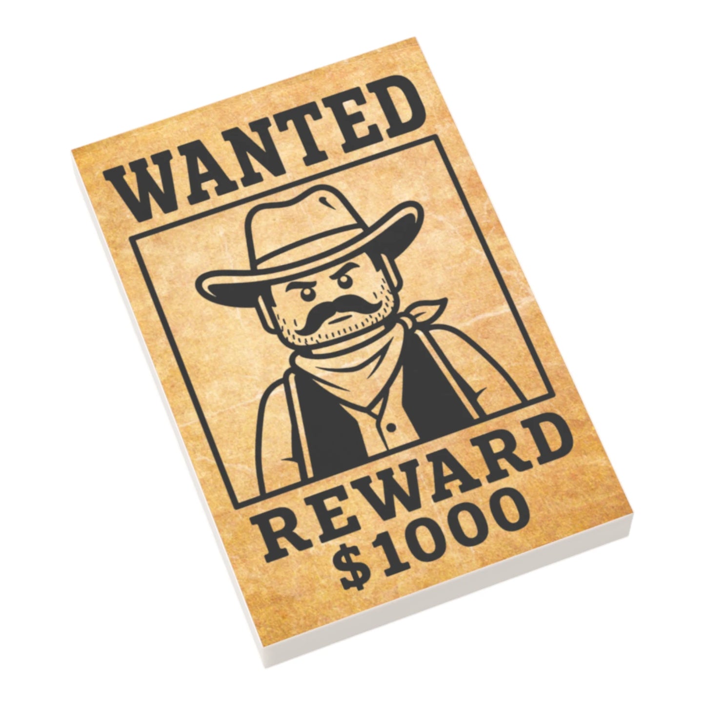 Bedruckte LEGO® Fliese 2x3 - Wilder Westen 'Wanted 1'