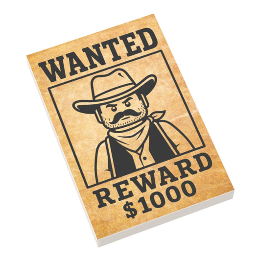 Bedruckte LEGO® Fliese 2x3 - Wilder Westen 'Wanted 1'
