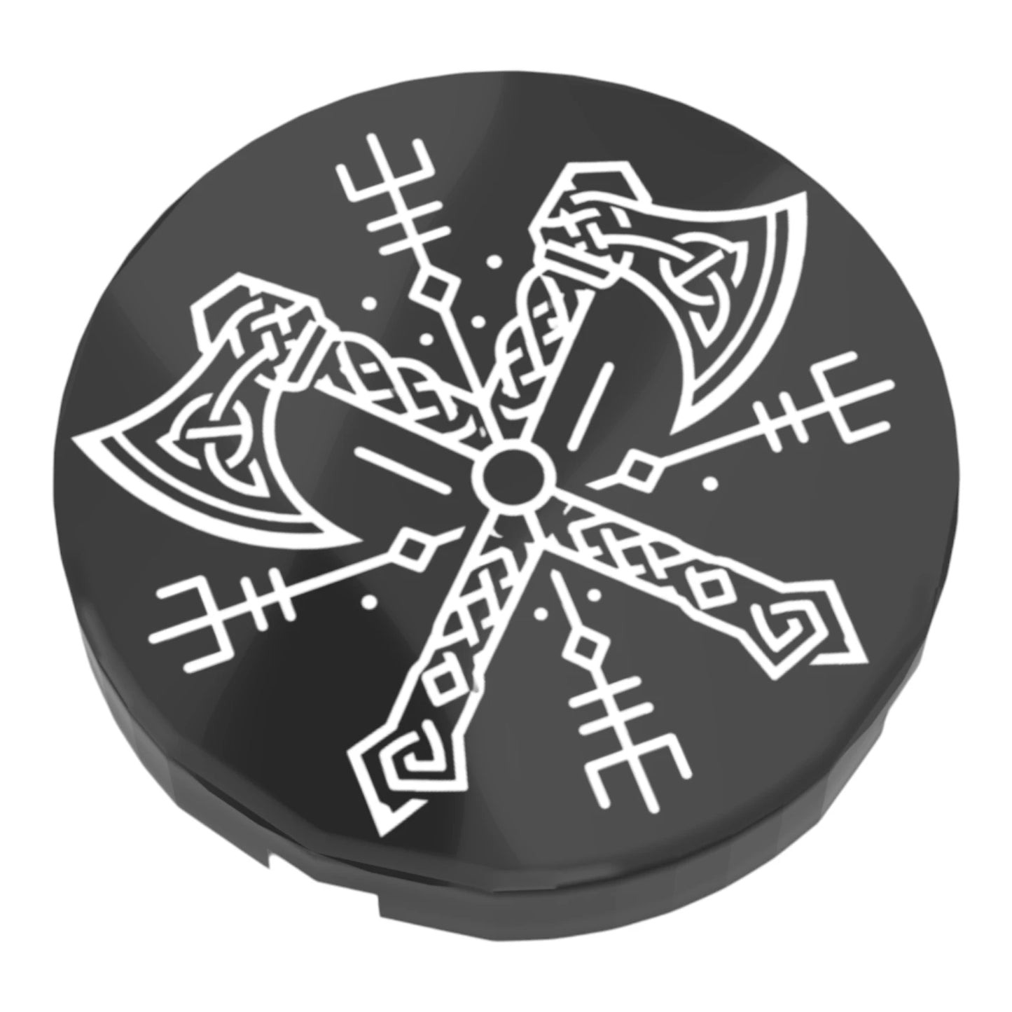 Bedruckte LEGO® Fliese 2x2 - Wikinger Symbol 4 ' Gekreuzte Wikinger-Axt'
