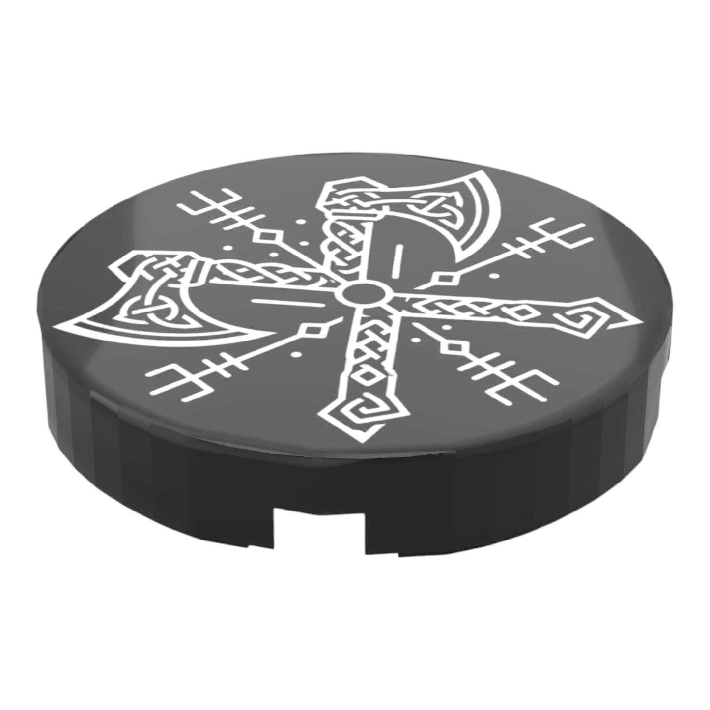 Bedruckte LEGO® Fliese 2x2 - Wikinger Symbol 4 ' Gekreuzte Wikinger-Axt'