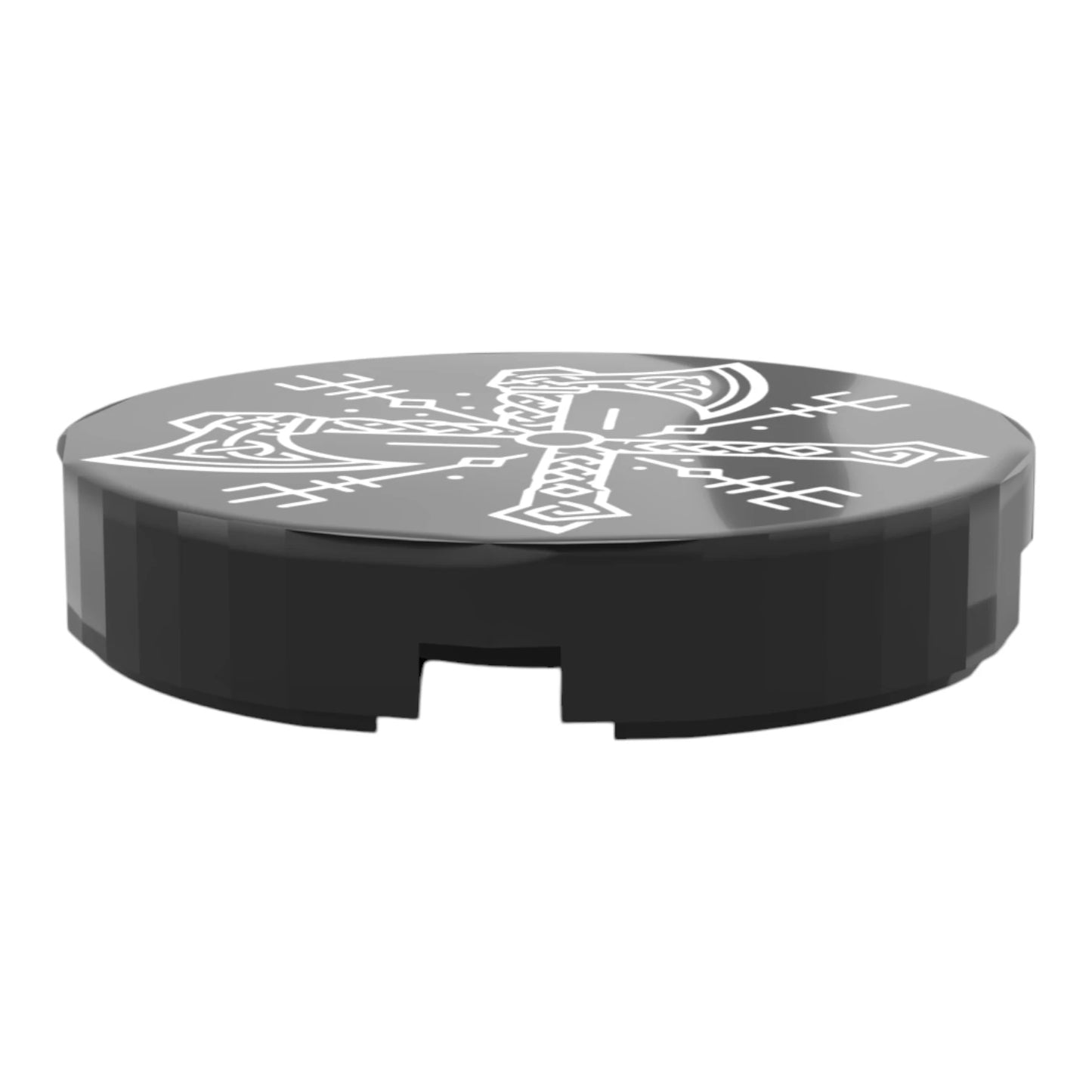 Bedruckte LEGO® Fliese 2x2 - Wikinger Symbol 4 ' Gekreuzte Wikinger-Axt'