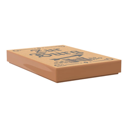 Bedruckte LEGO® Fliese 2x3 - Holzschild 5 'Zur Burg'