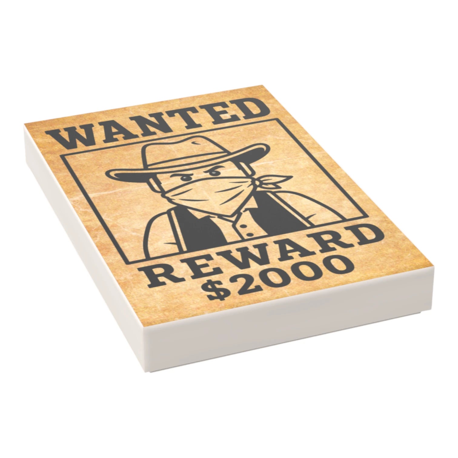 Bedruckte LEGO® Fliese 2x3 - Wilder Westen 'Wanted 4'
