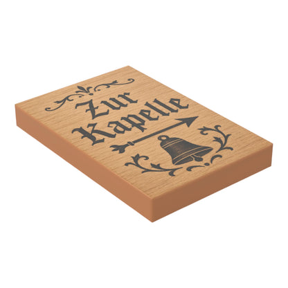 Bedruckte LEGO® Fliese 2x3 - Holzschild 15 'Zur Kapelle'