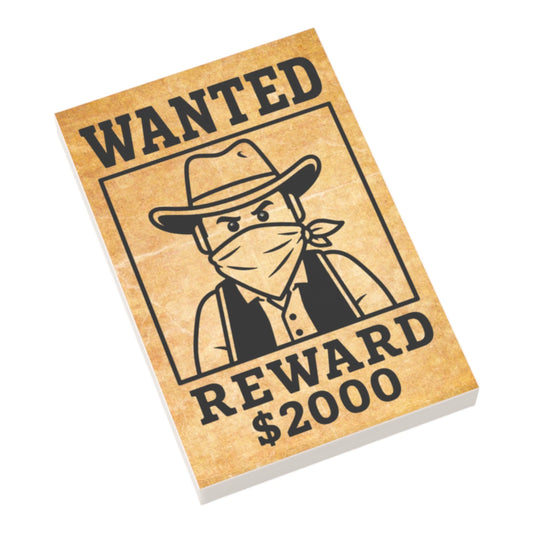 Bedruckte LEGO® Fliese 2x3 - Wilder Westen 'Wanted 4'