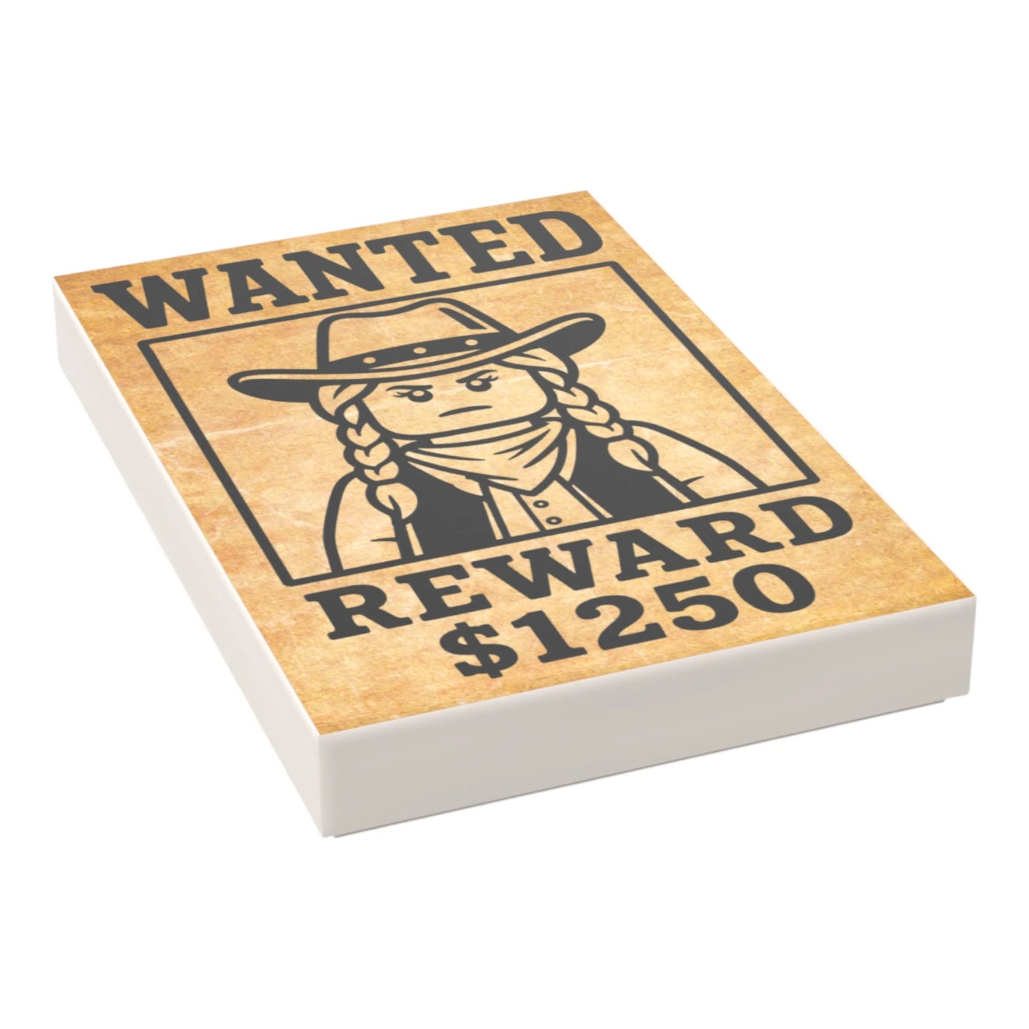 Bedruckte LEGO® Fliese 2x3 - Wilder Westen 'Wanted 6'