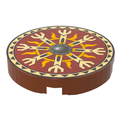 Bedruckte LEGO® Fliese 2x2 - Rundschild 9