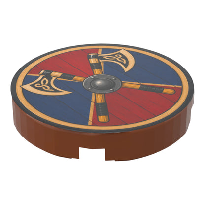 Bedruckte LEGO® Fliese 2x2 - Rundschild 15
