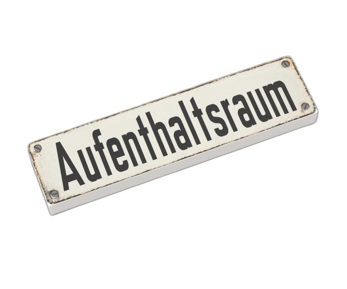 Bedruckte LEGO® Fliese 1x4 - Altes Schild 1 'Aufenthaltsraum'