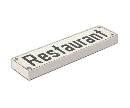 Bedruckte LEGO® Fliese 1x4 - Altes Schild 6 'Restaurant'
