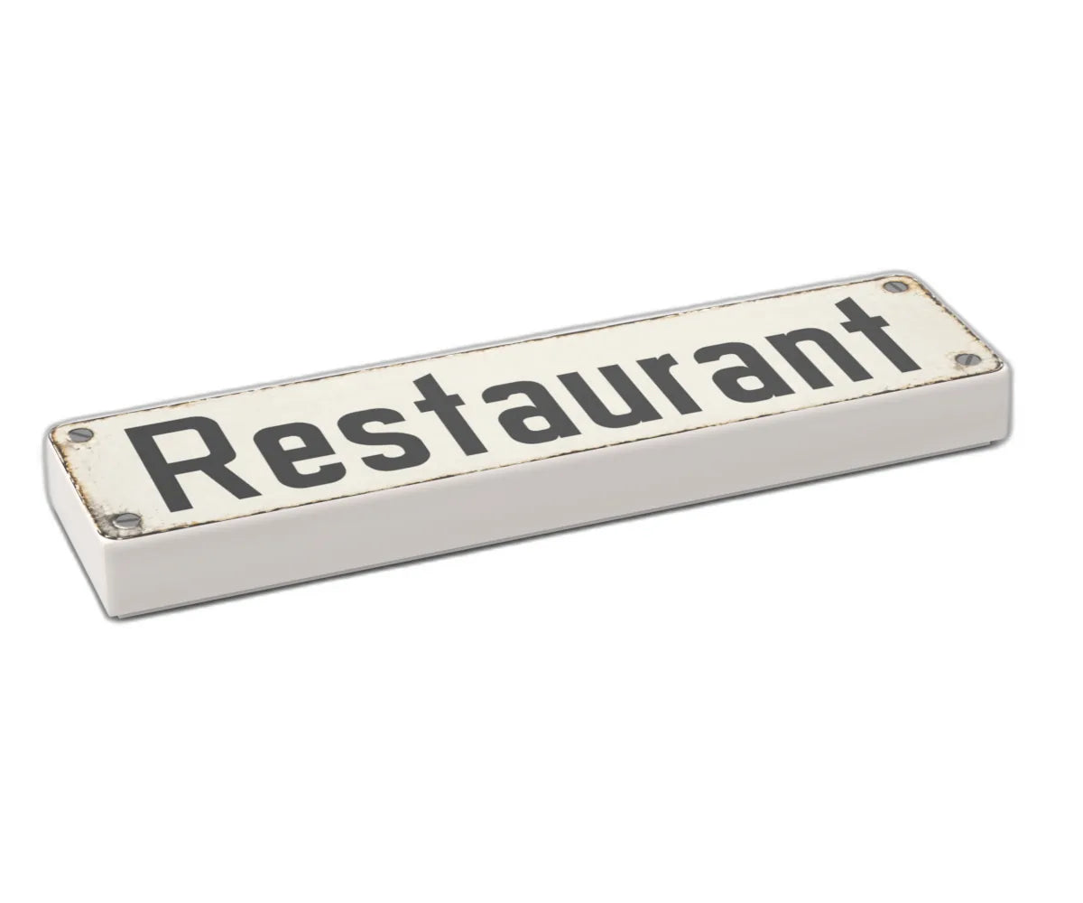 Bedruckte LEGO® Fliese 1x4 - Altes Schild 6 'Restaurant'