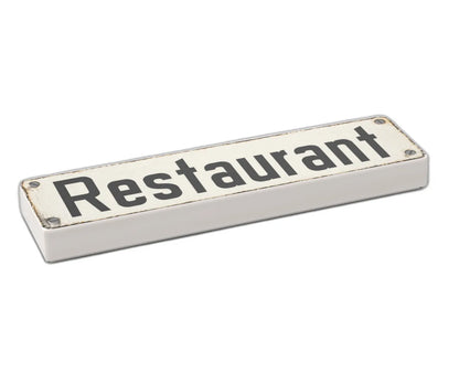 Bedruckte LEGO® Fliese 1x4 - Altes Schild 6 'Restaurant'