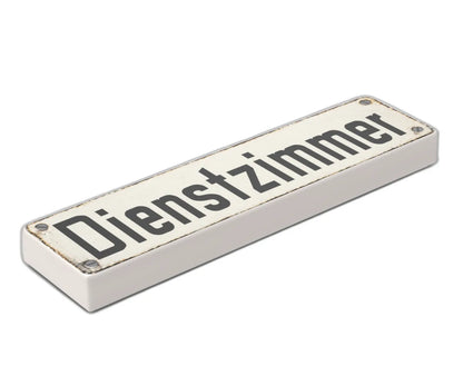 Bedruckte LEGO® Fliese 1x4 - Altes Schild 14 'Dienstzimmer'