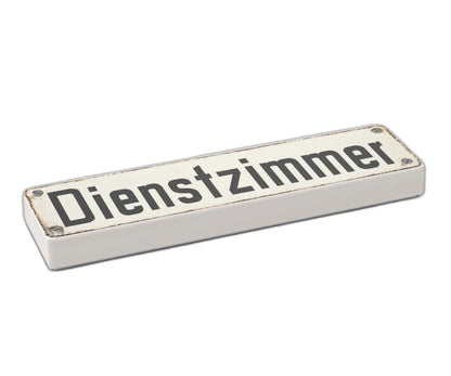 Bedruckte LEGO® Fliese 1x4 - Altes Schild 14 'Dienstzimmer'
