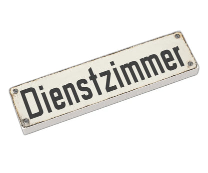 Bedruckte LEGO® Fliese 1x4 - Altes Schild 14 'Dienstzimmer'