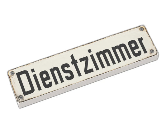 Bedruckte LEGO® Fliese 1x4 - Altes Schild 14 'Dienstzimmer'