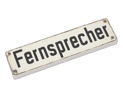 Bedruckte LEGO® Fliese 1x4 - Altes Schild 16 'Fernsprecher'