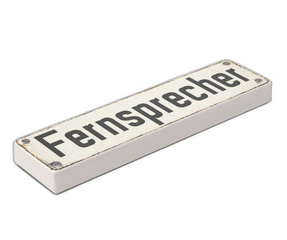 Bedruckte LEGO® Fliese 1x4 - Altes Schild 16 'Fernsprecher'
