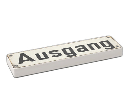 Bedruckte LEGO® Fliese 1x4 - Altes Schild 20 'Ausgang'