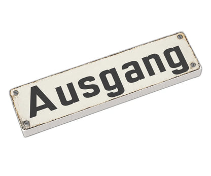 Bedruckte LEGO® Fliese 1x4 - Altes Schild 20 'Ausgang'